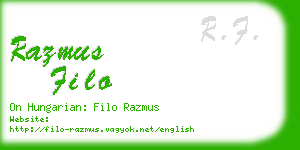 razmus filo business card